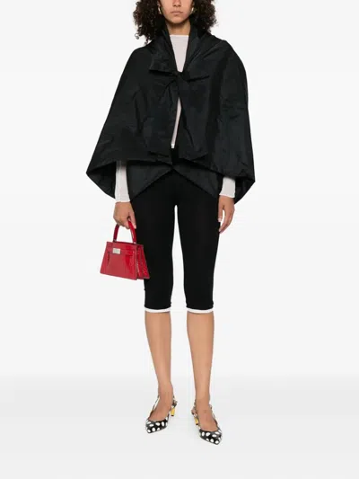 P.a.r.o.s.h Pimpy Self-tie Cape Jacket In Black