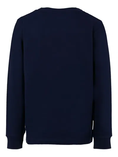 Trussardi Junior Logo-embellished Sweatshirt In Blue