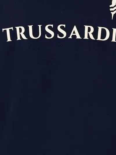 Trussardi Junior Logo-embellished Sweatshirt In Blue
