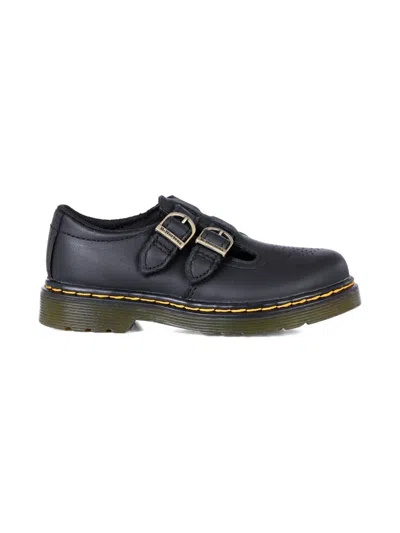 Dr. Martens 8065 Buckle-strap Leather Mocassins In Black