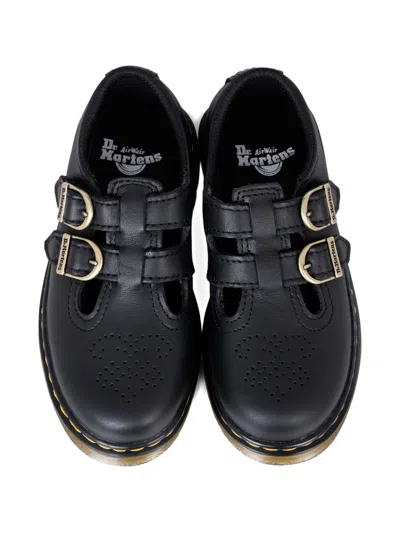 Dr. Martens 8065 Buckle-strap Leather Mocassins In Black