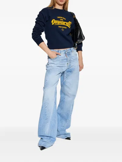 Dsquared2 Long Sleeve Sweatshirt In Blue