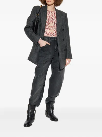 Isabel Marant Catarina Patch-pocket Jeans In Black