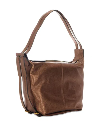 皮质拉链单肩包