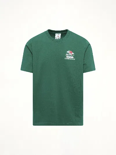 Casablanca Montagne Ondulee Crewneck T-shirt In Green