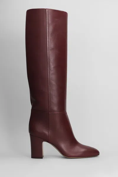 Paris Texas Lavinia Boot 75 High Heels Boots In Bordeaux Leather In Burgundy