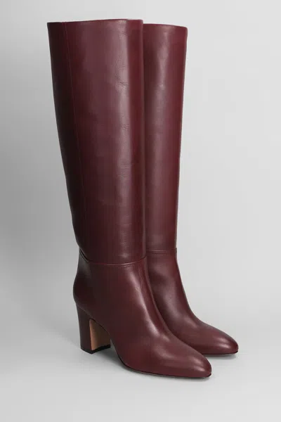 Paris Texas Lavinia Boot 75 High Heels Boots In Bordeaux Leather In Burgundy