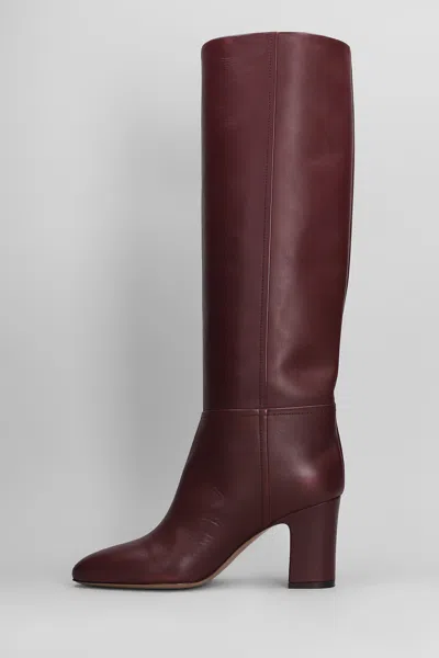 Paris Texas Lavinia Boot 75 High Heels Boots In Bordeaux Leather In Burgundy