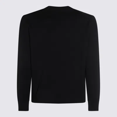 Altea Dark Grey Wool Knitwear In Black