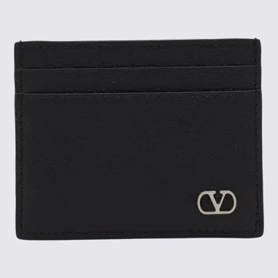 Valentino Garavani Vlogo Signature Black Calfskin Cardholder
