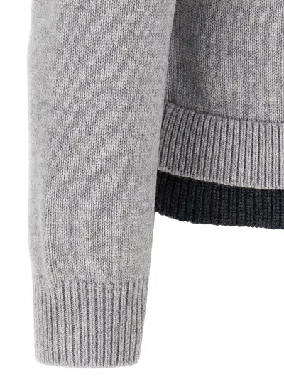 Jw Anderson J. W. Anderson 'contrast Layered' Cardigan In Gray