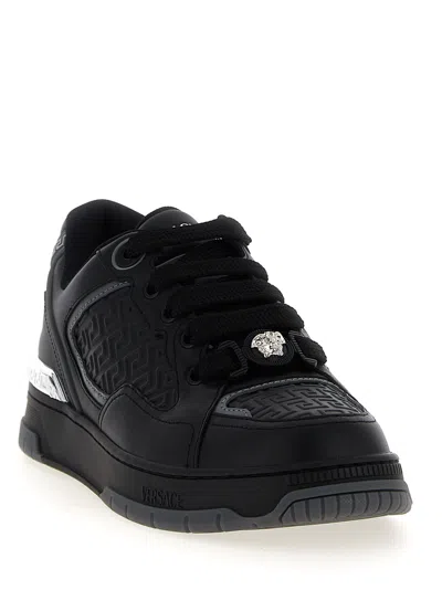 Versace Sneaker With Greek In Black
