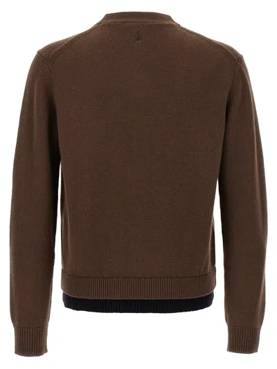 Jw Anderson J. W. Anderson 'contrast Layered' Cardigan In Brown