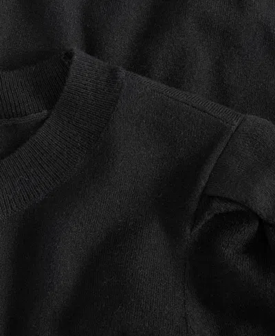On 34th Women's Puff-sleeve Crewneck Sweater, Exclusively At Macy's In Black