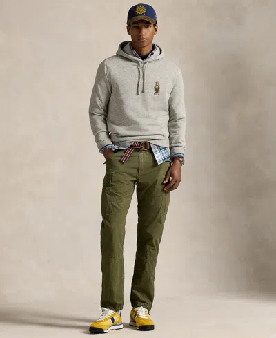 Polo Ralph Lauren Gray Polo Bear Hoodie In Gray