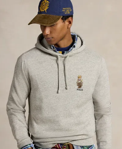 Polo Ralph Lauren Gray Polo Bear Hoodie In Gray
