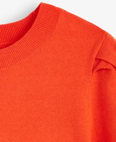 On 34th Women's Puff-sleeve Crewneck Sweater, Exclusively At Macy's In Orange