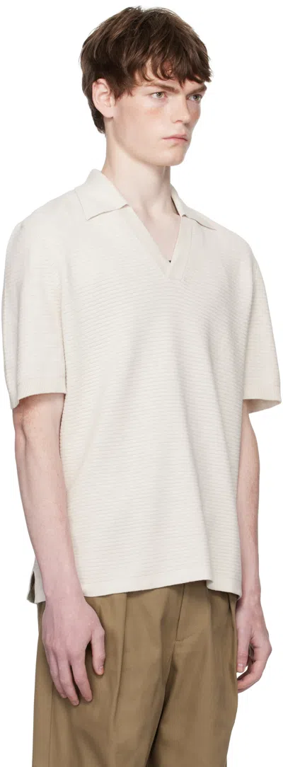 Apc A. P.c. Livio Polo Paa Heathered Ecru In Gold