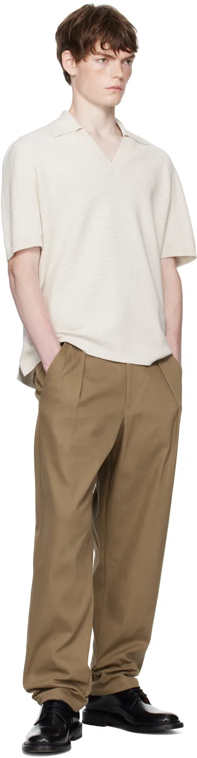 Apc A. P.c. Livio Polo Paa Heathered Ecru In Gold