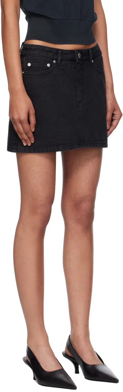 Apc Cotton Mini Skirt In Black