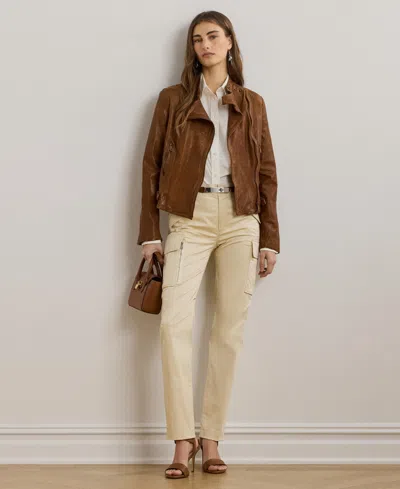 Ralph Lauren Women's Cotton Sateen Cargo Pant In Brown