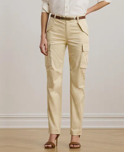 Ralph Lauren Women's Cotton Sateen Cargo Pant In Brown