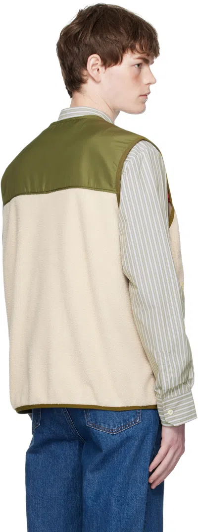 Apc Crew Neck Sleeveless Sweatshirt With Contrast Panel In White