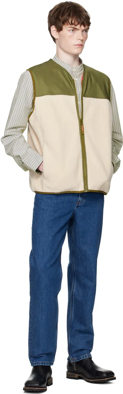 Apc Crew Neck Sleeveless Sweatshirt With Contrast Panel In White