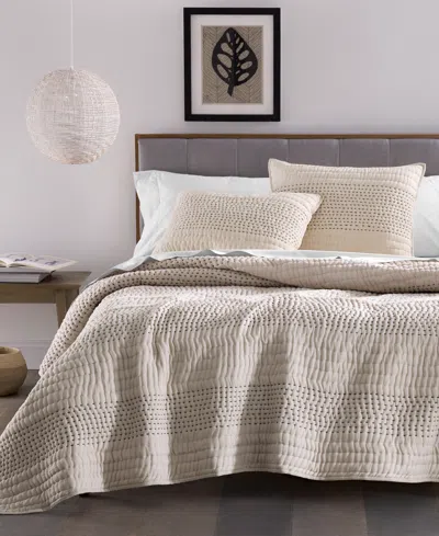 Oake Pick Stitch 3-pc. Coverlet Set, Full/queen, Exclusively At Macy's In Multi