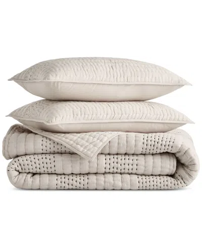 Oake Pick Stitch 3-pc. Coverlet Set, Full/queen, Exclusively At Macy's In Multi