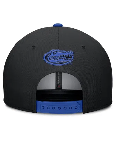 Jordan Men's Black/royal Florida Gators 2025 Sideline Campus Pro Local Snapback Hat In Black