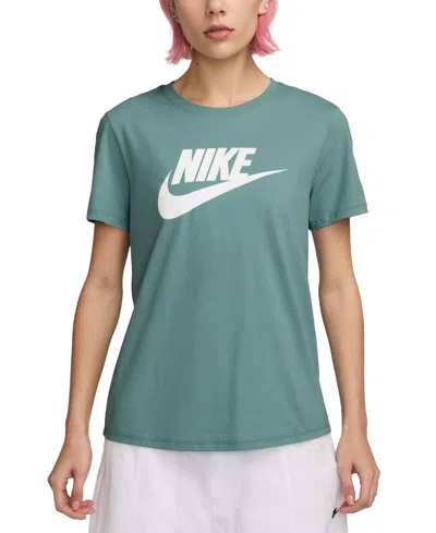 Nike Club Womens Crew Neck Short Sleeve Active T-shirt In Blue
