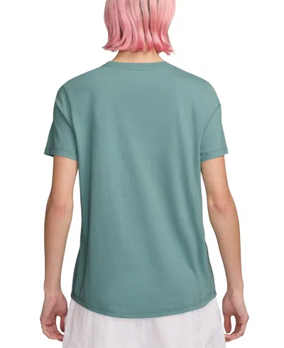 Nike Club Womens Crew Neck Short Sleeve Active T-shirt In Blue