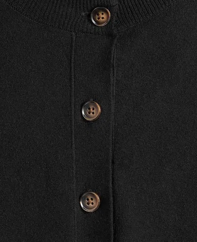 On 34th Women's Crewneck Button-front Cardigan, Exclusively At Macy's In Black