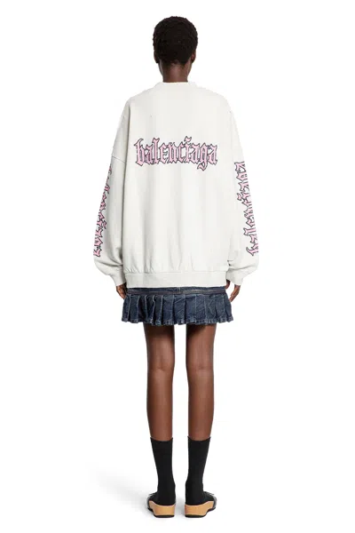 Balenciaga Hybrid Dress In Cotton Jersey And Denim In White