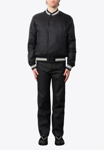 Moncler Bouchet Reversible Padded Bomber Jacket In Black