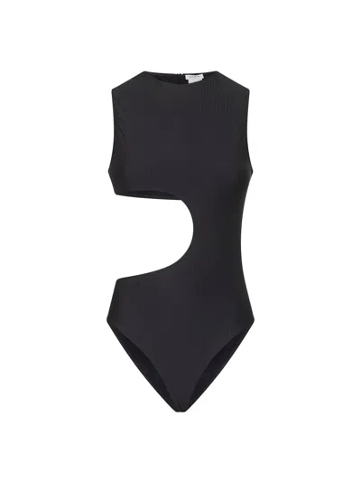 Alaïa Women Black One-piece Swimsuit With Cut-out In Black