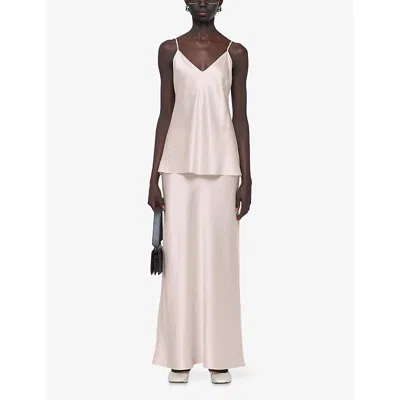 Joseph Womens Rose Clea V-neck Silk-satin Camisole Top In Pink