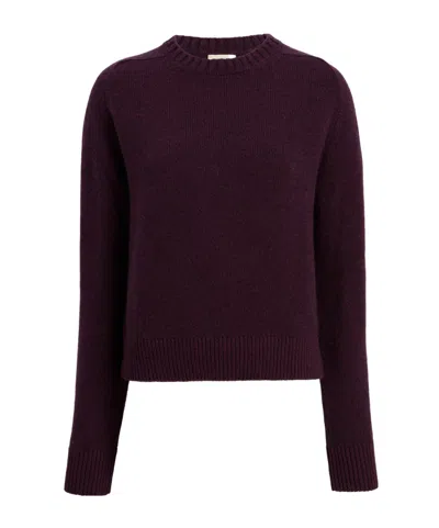 Khaite Nera Cashmere Knit Sweater In Burgundy