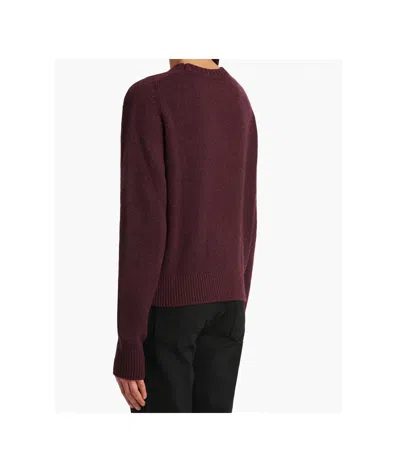 Khaite Nera Cashmere Knit Sweater In Burgundy