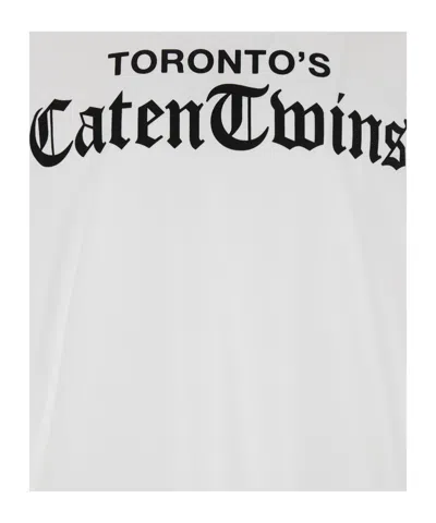 Dsquared2 White T-shirt With Logo On The Front In Cotton Man In White