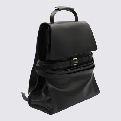 Moschino Flap Backpack With Adjustable Straps And Top Handle In Black