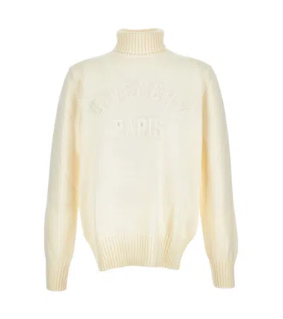 Givenchy Cotton Turtleneck Sweater Ribbed Cuffs In Nude