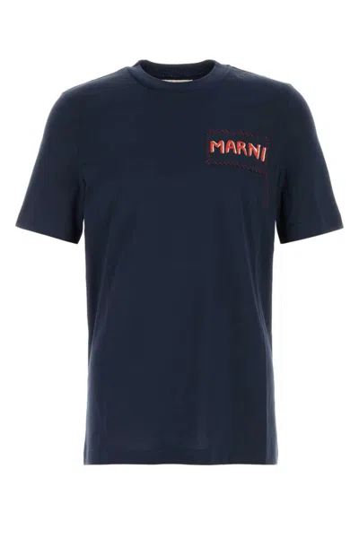 Marni Navy Blue Jersey T-shirt