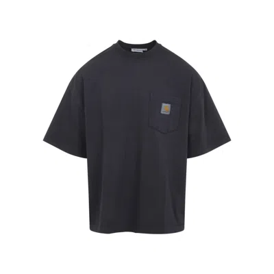 Carhartt S/s Hudson Pocket T-shirt In Black