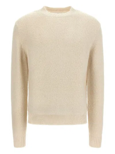 Jil Sander Wool Blend Sweater In White
