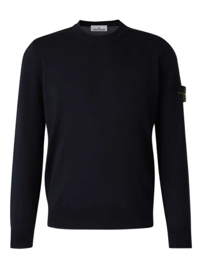 Stone Island Turtleneck Sweater In Blue