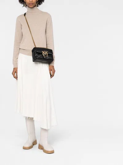 Pinko Baby Love Puff Maxi Quilt Leather Crossbody Bag In Black