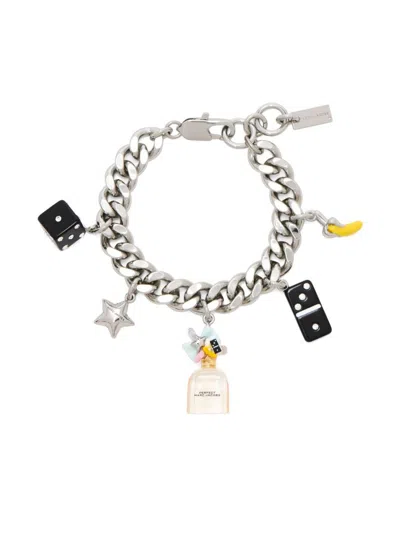 Marc Jacobs Charm Link Bracelet Silver Tone In Metallic