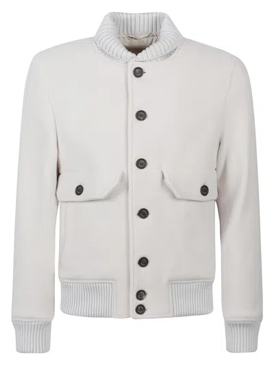 Eleventy Buttoned Jacket In Neutral